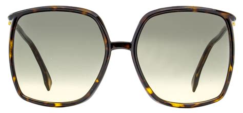 fendi ff 0431|FENDI Square Sunglasses FF0431GS 086GA Dark Havana/Gold .